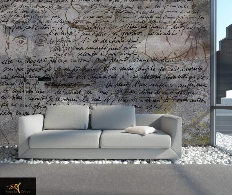 QUELQUES SECONDES D’INSPIRATION ….. INCREATION papier peint sur mesure.