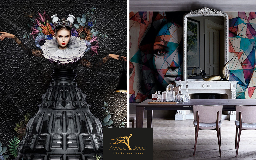 acacia decor wallpepper coco chanel